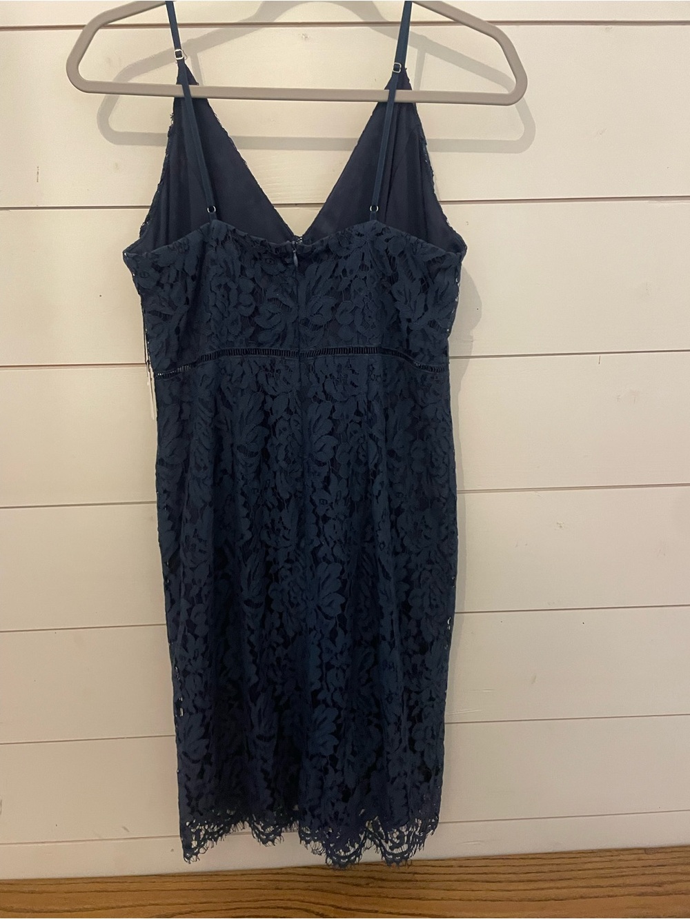 Astr Navy Lace Spaghetti-Strap Midi Dress - Picture 5 of 6